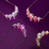 Rainbow White | Gold Vermeil | Mermaid Glass Infinity Clasp Necklace